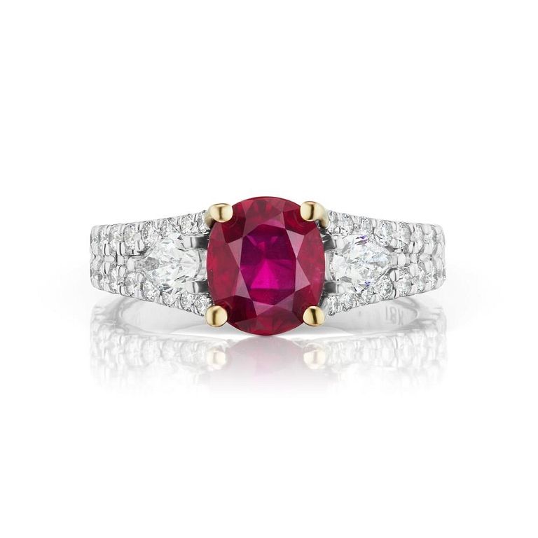 Appraisal: ct UNHEATED RUBY RING ct UNHEATED RUBY RING More dynamic