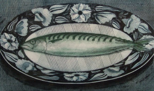 Appraisal: Richard Bawden b - 'The Mackerel' etching signed titled and