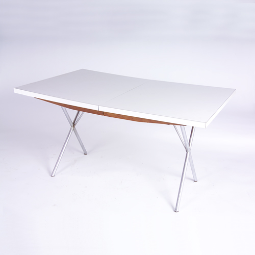 Appraisal: GEORGE NELSON HERMAN MILLER Extension dining table with white laminate