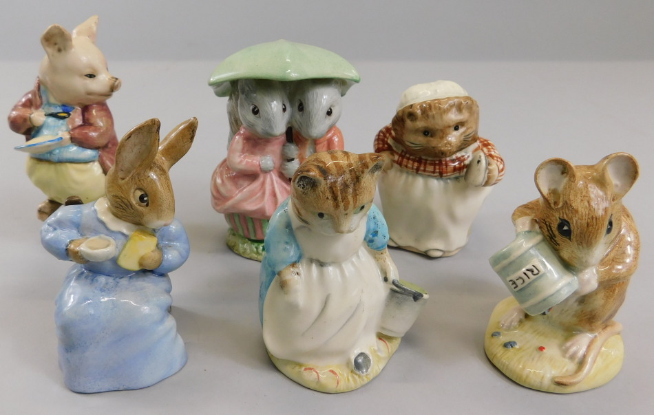 Appraisal: Six Royal Albert Beatrix Potter figures to include Cotton Tails