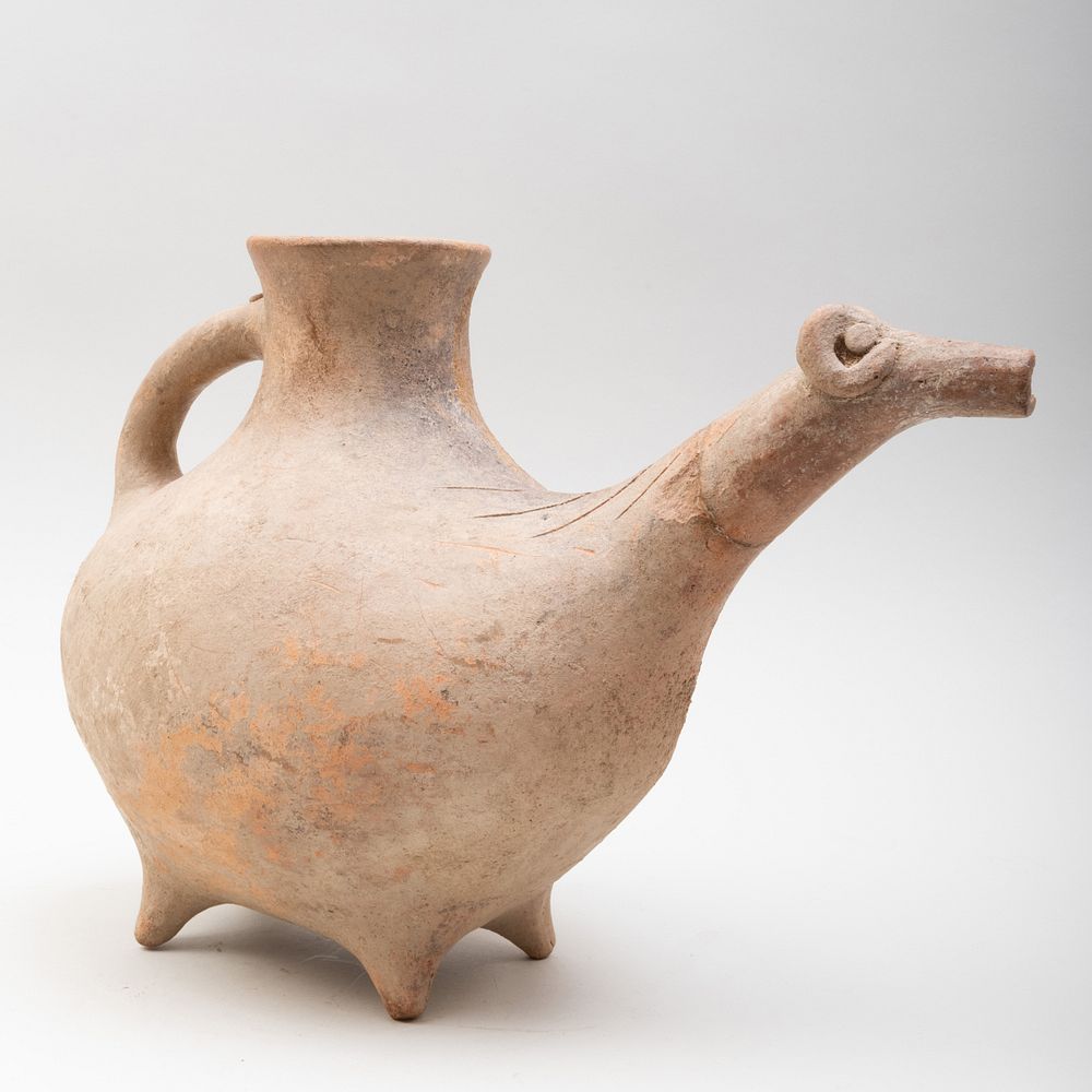 Appraisal: Amlash Pottery Rhyton x x in Khader M Baidun Sons