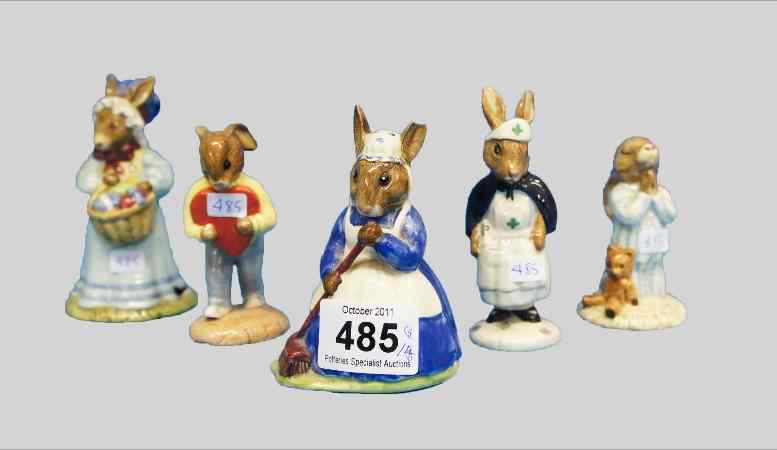 Appraisal: Royal Doulton Bunnykins Figures Clean Sweep DB seconds and ear