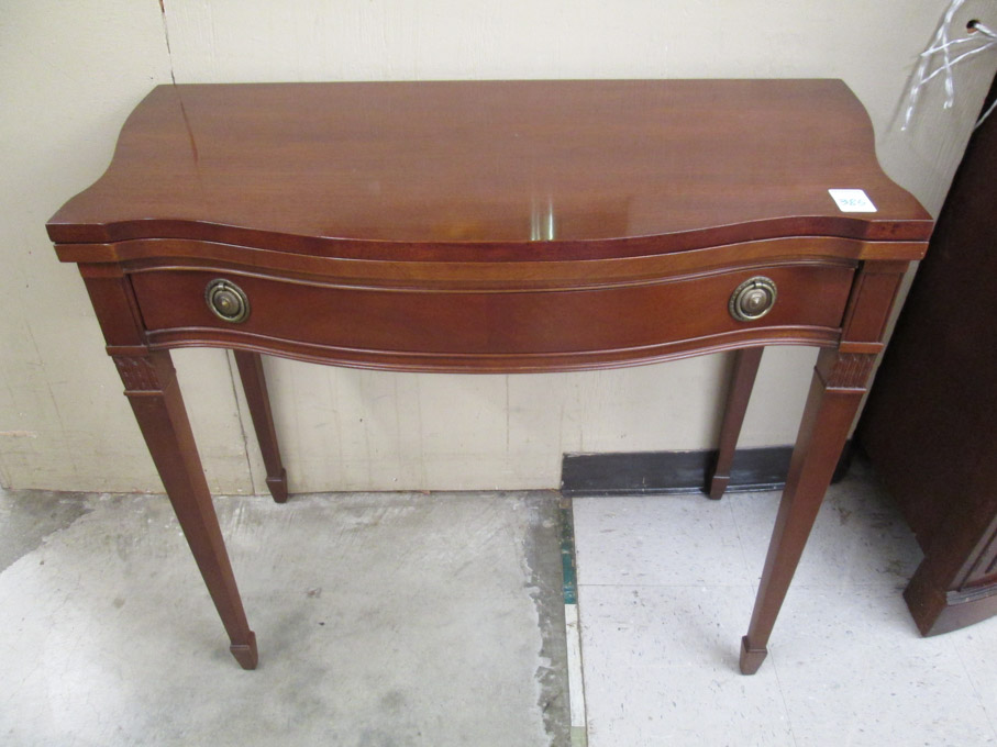 Appraisal: FEDERAL STYLE MAHOGANY CONSOLE GAME TABLE American mid- th century