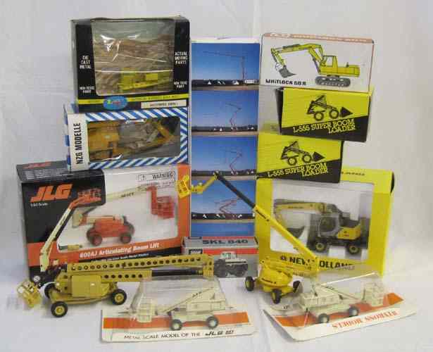 Appraisal: THIRTEEN DIECAST SCALE MODELS OF CONSTRUCTION EQUIPMENT including Conrad Cronoflash