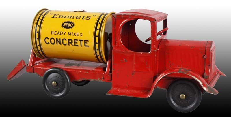 Appraisal: Pressed Steel Emmets Concrete Mixer Truck Toy Description '' L