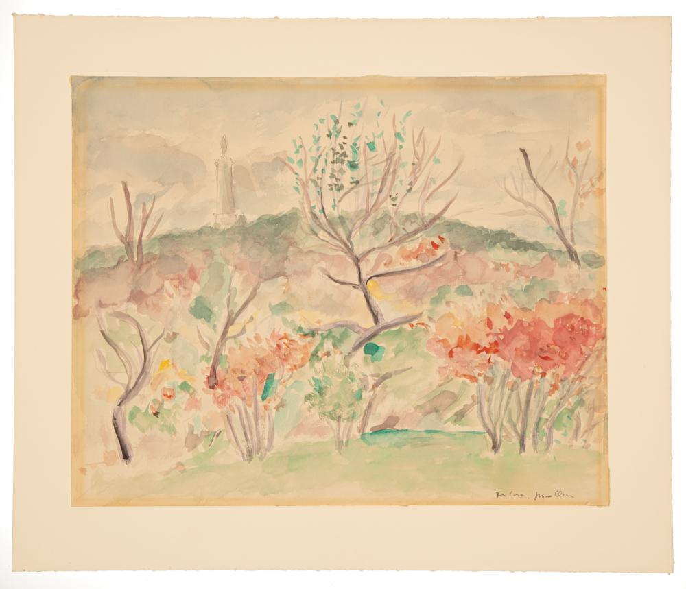 Appraisal: Clement Greenberg American New York - Landscape watercolor on paper