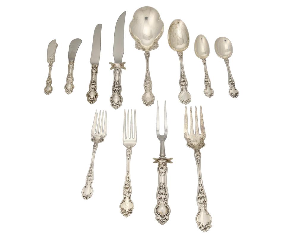 Appraisal: A Wallace Violet sterling silver flatware service th Century Each