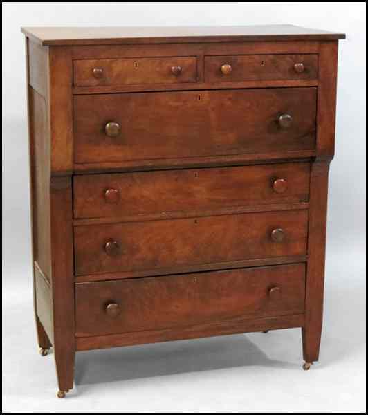 Appraisal: AMERICAN EMPIRE STYLE MAHOGANY CHEST OF DRAWERS H '' W