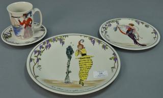 Appraisal: Villeroy Boch Erte Design porcelain dinnerware set pieces not complete