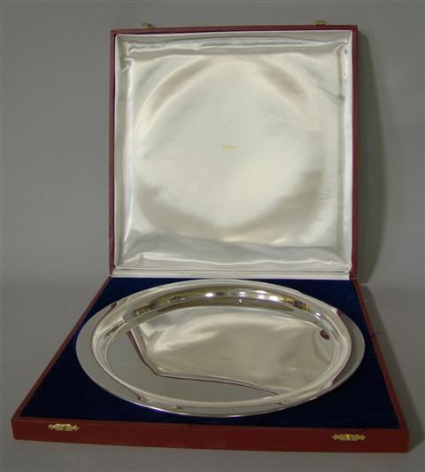 Appraisal: CARTIER PEWTER CHARGER Marked Cartier and pewter of circular shape