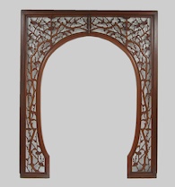 Appraisal: A Chinese Carved Teak Architectural Archway A Chinese carved teak