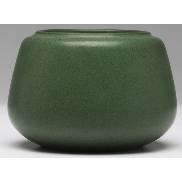 Appraisal: Good Marblehead vase low broad shape covered in a green