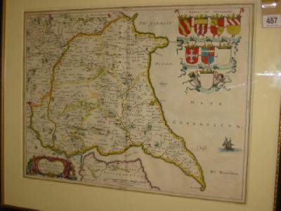 Appraisal: JOANNES The East Riding of Yorkshire hand coloured map with