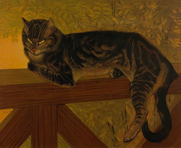 Appraisal: Th ophile Alexandre Steinlen Swiss French - L' t Chat