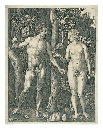 Appraisal: JOHANNES WIERICX after D rer Adam and Eve Engraving x