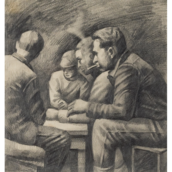 Appraisal: David Fredenthal American - ''Card Players on the WPA ''c