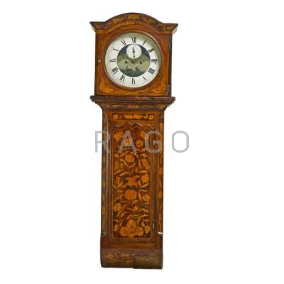 Appraisal: DUTCH MARQUETRY WALL CLOCK Condition Report