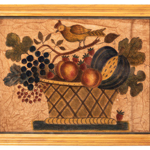 Appraisal: American School th Century Theorem of a Bird and Basket