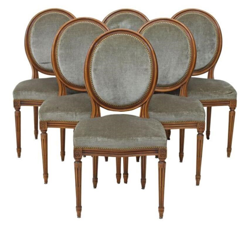 Appraisal: lot of French Louis XVI style dining chairs th c