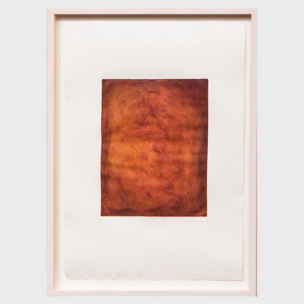 Appraisal: Gotthard Graubner - Untitled Monotype in colors on wove paper