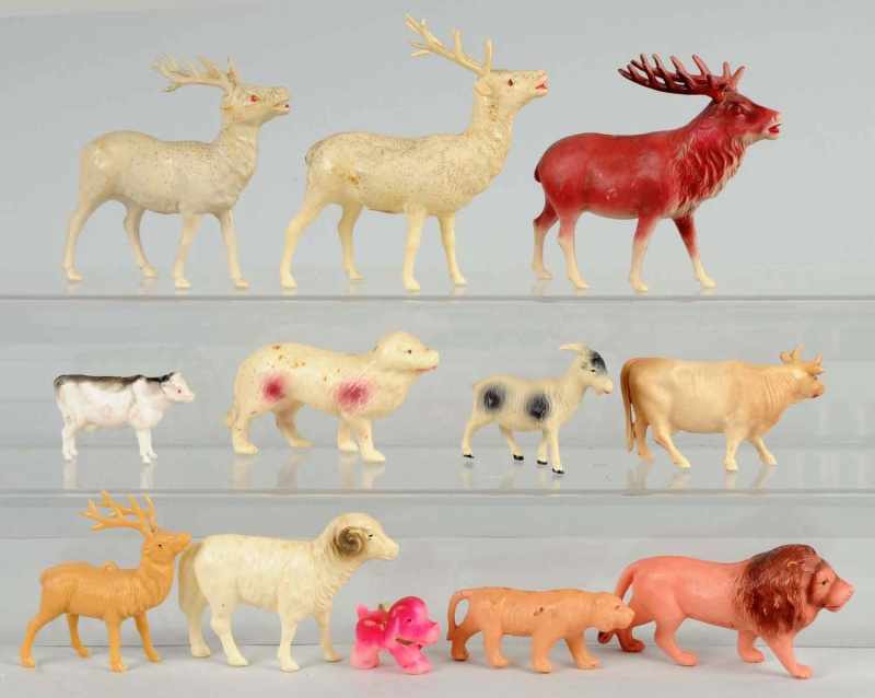 Appraisal: Lot of Celluloid Animals Description Includes barn and jungle animals