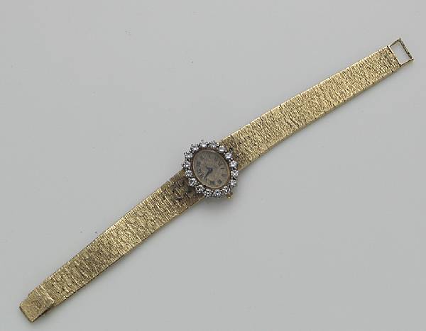 Appraisal: A lady's diamond and k gold wristwatch Piaget weighing approximately