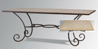 Appraisal: Early th c handcrafted wrought iron table Early th century