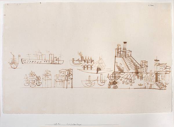 Appraisal: Paul Klee Swiss - Hafen mit dem Kreuzer signed 'Klee'