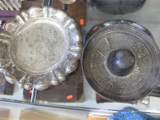 Appraisal: MEXICAN SILVER SOMBRERO AND SMALL AUSTRO-HUNGARIAN PLATE