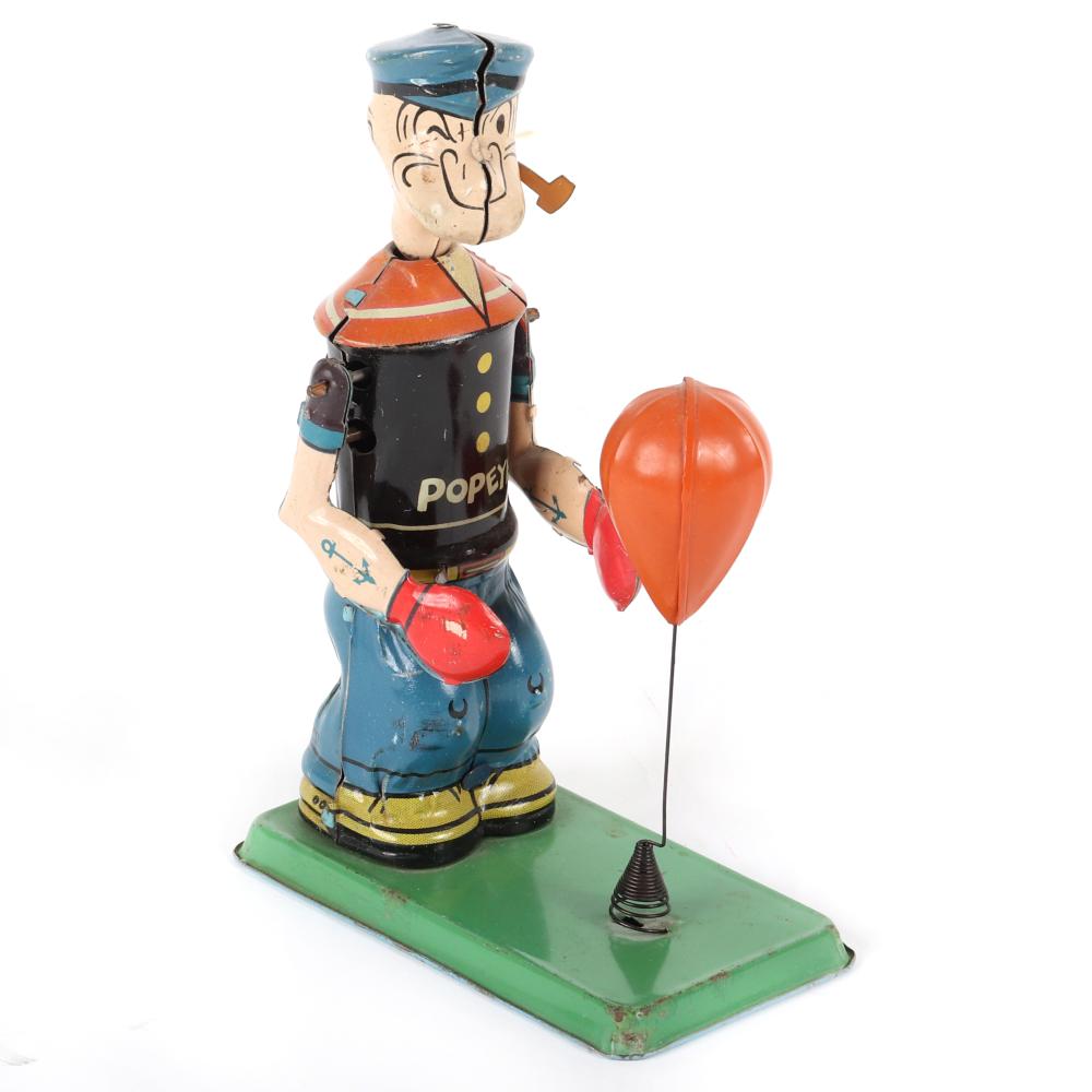 Appraisal: 'S POPEYE CHEIN PUNCHING BAG WIND UP TIN LITHO 's