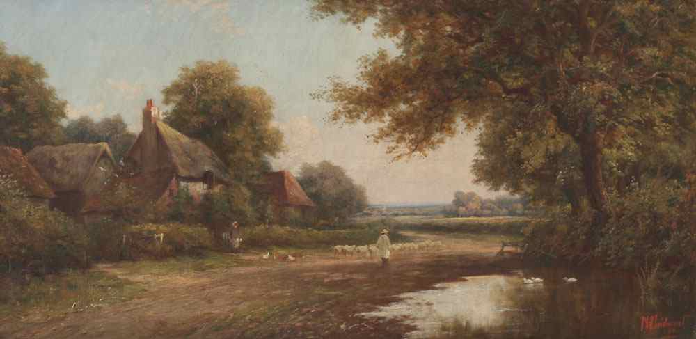 Appraisal: MAIDMENT Henry British th C ''View Near Brentwood Essex'' Oil