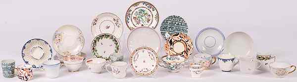 Appraisal: Assorted Cups and Saucers Continental an assembled group of twenty-seven