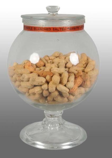 Appraisal: Glass Planters Peanut Mr Peanut Pedestal Jar Description s This