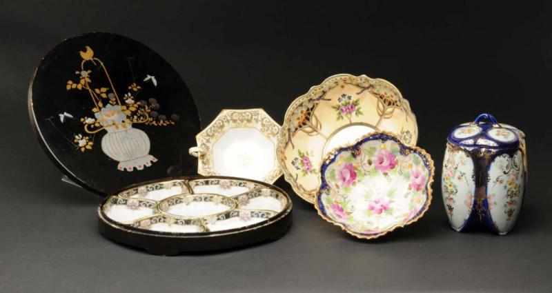 Appraisal: Lot of Nippon Pieces Description Includes two candy dishes one