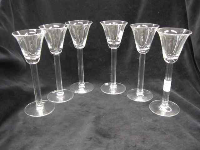 Appraisal: Set of Libbey cut Glass Tall Cordials signed '' excellent