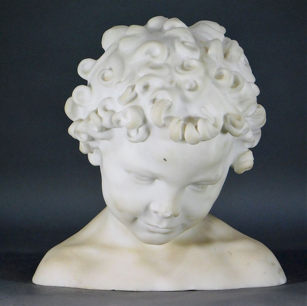 Appraisal: C Italian Greco-Roman Marble Bust of a Boy Italy th