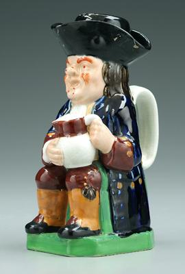 Appraisal: Copeland Toby jug with measure seated with dark blue coat