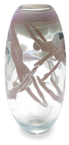 Appraisal: Stephen Dale Edwards American born Vase with Divers clear graal