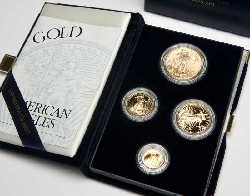 Appraisal: A proof set of four US Mint American Eagle gold