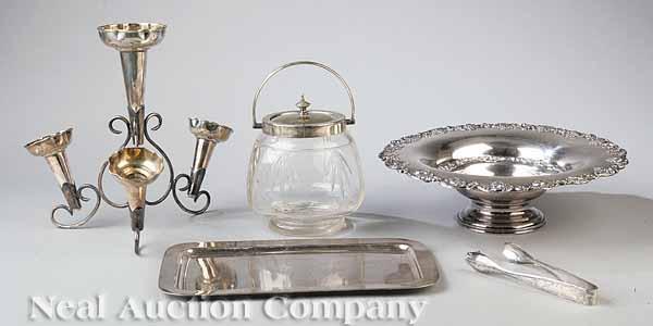 Appraisal: A Group of Silverplate Serving Pieces including Reed and Barton