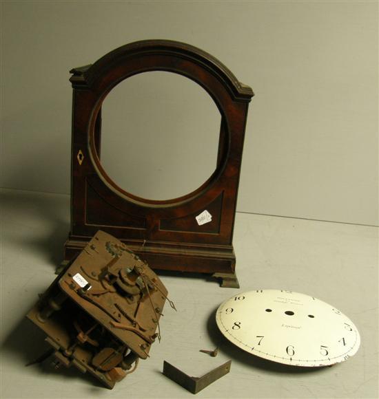 Appraisal: th century twin fusee movement mahogany bracket clock in need