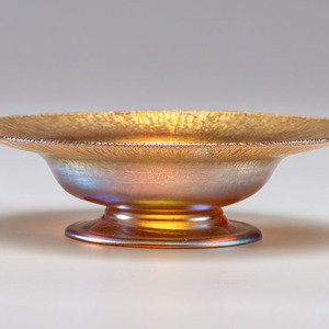 Appraisal: Tiffany Studios American Early th Century Stretched Glass Compote favrile