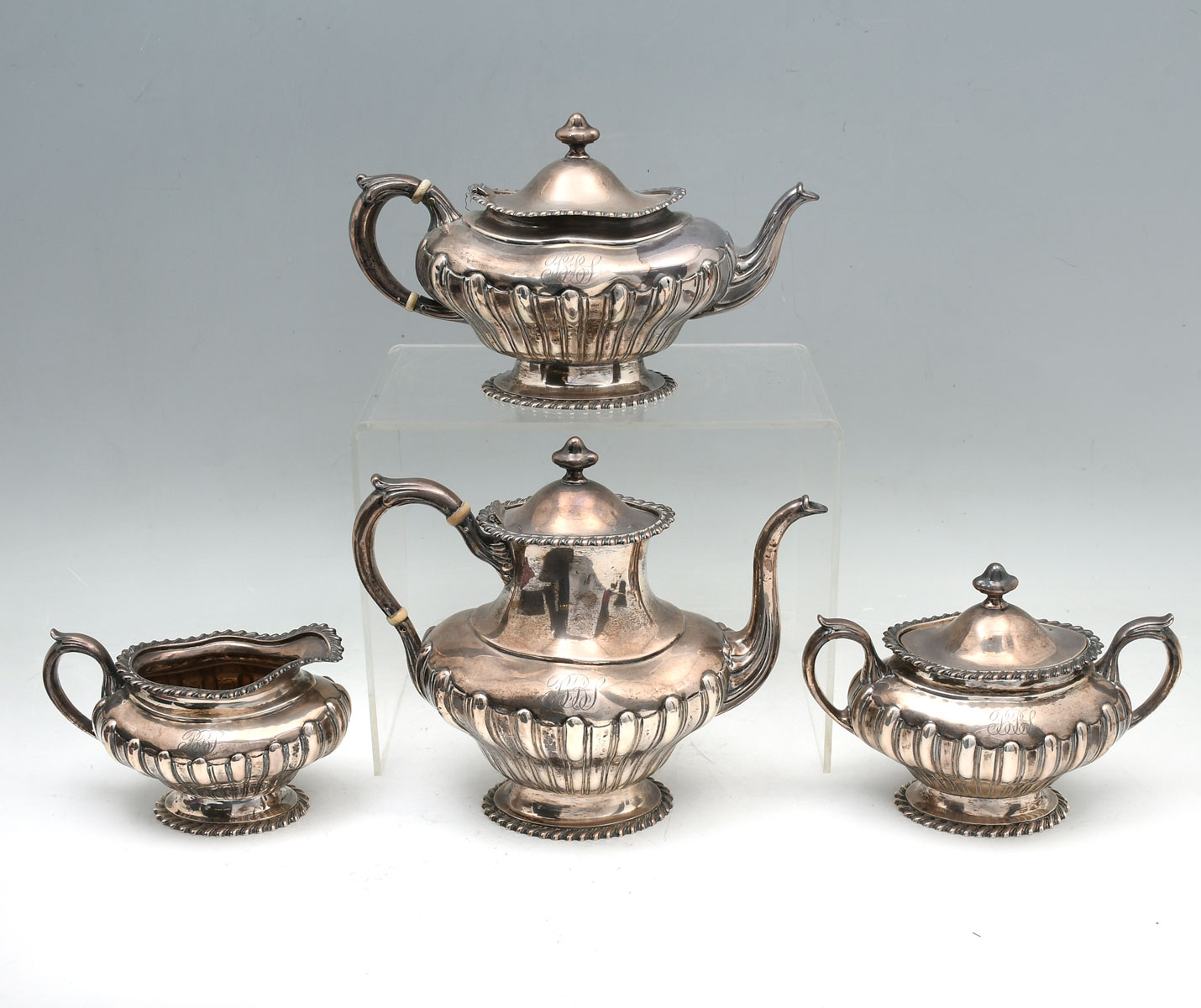 Appraisal: PC B S C STERLING TEA SET Approx Troy ounces