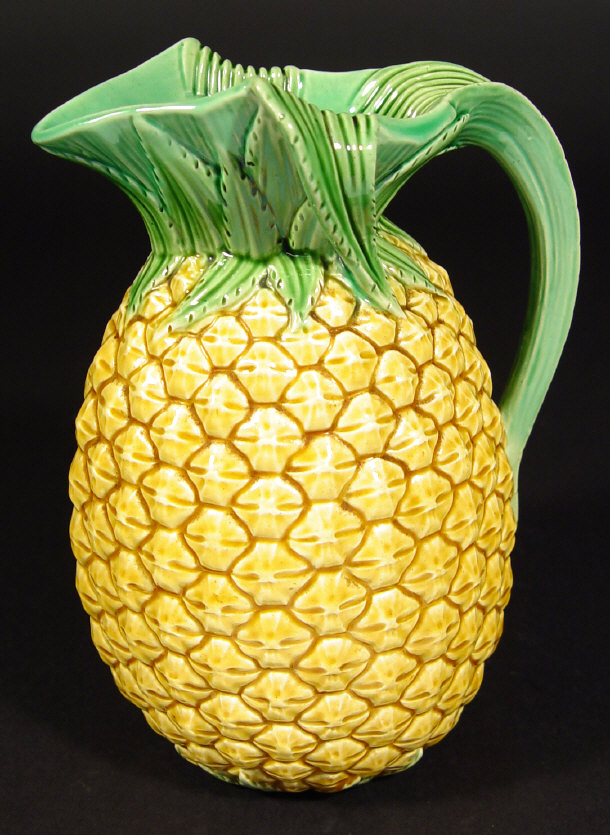 Appraisal: Victorian Minton Majolica pineapple jug decorated in a green and