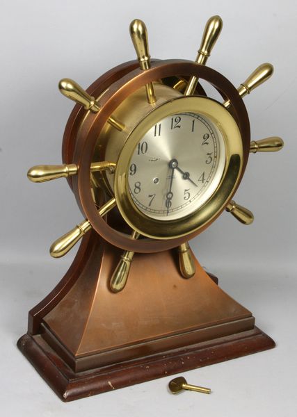 Appraisal: th Century Chelsea ship's bell mariner clock brass and bronze