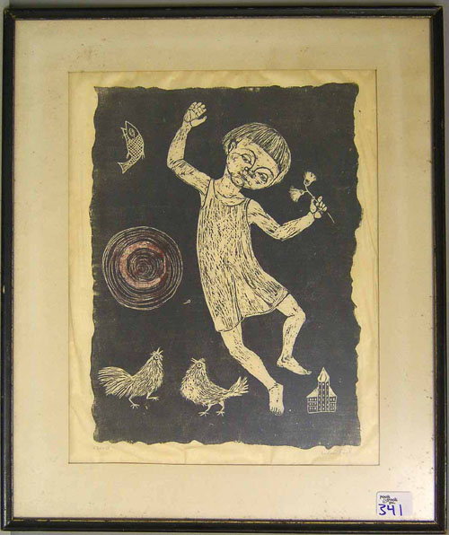 Appraisal: Helen Leyl lithograph titled Dance x