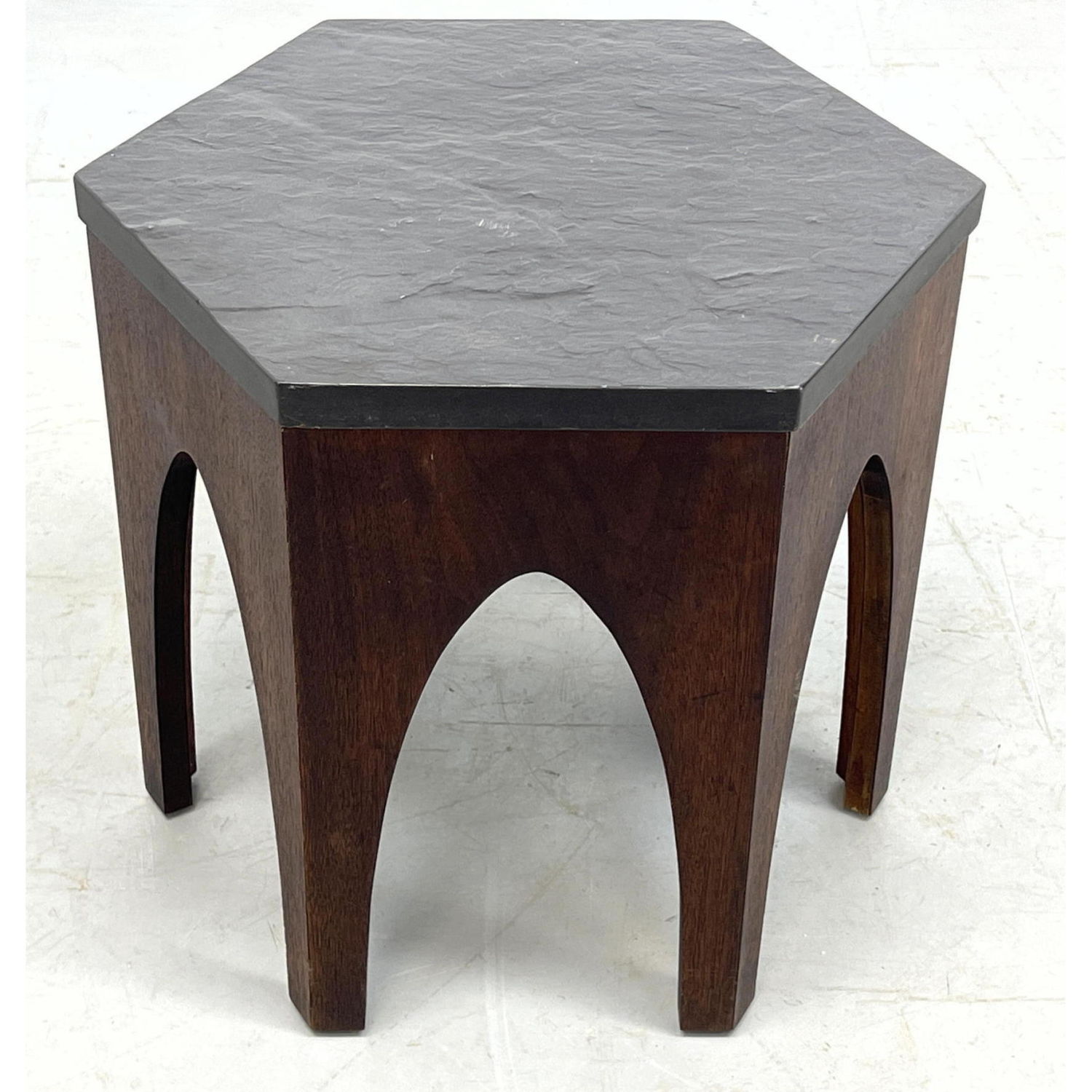 Appraisal: Harvey Probber Style Slate Top Side Table Dimensions H inches