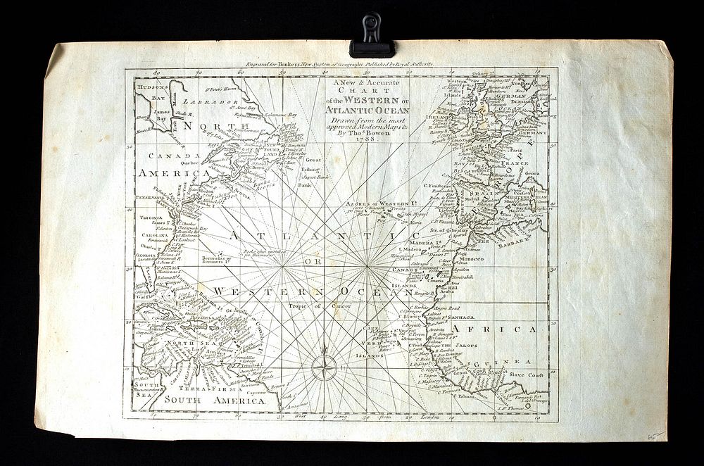 Appraisal: th C British Map - Triangular Trade - Thomas Bowen