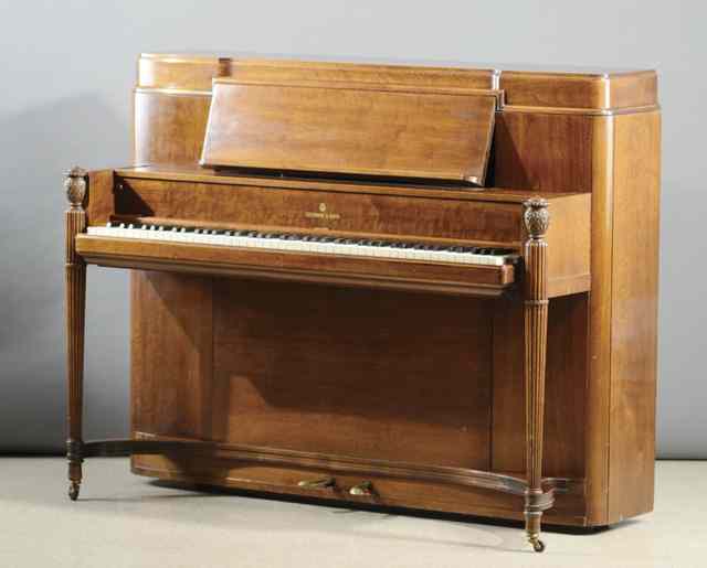 Appraisal: STEINWAY VERTICAL GRAND PIANO Steinway Sons Louis XV model serial