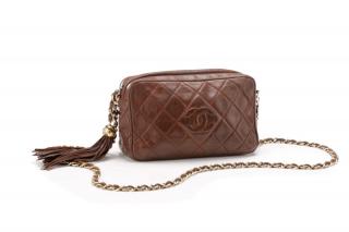 Appraisal: Chanel Quilted Brown Lambskin Mini Camera Bag Chanel French founded